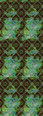 Yeşil ve gri renklerde. Raster illüstrasyonu. Yeşil ve gri renkte yeşil ve gri papatyalar..