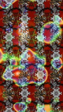 Düz Çiçek Elementleri Tasarımı. Renkli Yaz Temalı eskiz kalıbı. Kahverengi ve gri renkli çiçekler. Sevimli çiçek raster deseni.