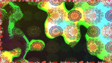 Repeating floral backdrop, Elegant gray and green flowers wallpaper. Flower pattern seamless on gray and green colors, hand-drawn chamomiles, daisies.