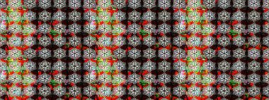 Watercolor sketch pattern for textile. Hand drawn flower sketch pattern (tile). Colorful sketch pattern with cute flowers, paisley, black and neutral colors.