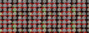 Flowers on black and neutral colors. Flat Flower Elements Design. Sketch Floral Pattern in Raster illustration. Colour Spring Theme sketch pattern Background.