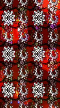 Çiçek deseni. Flower eskiz arka planı. Şatafatlı bahar bahçesi dokusu. Raster illüstrasyonu.