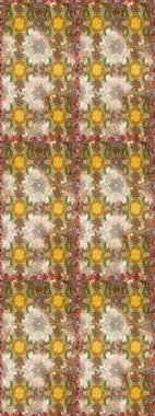 Çiçekli eskiz arkaplanı. Çocuk stili. Düz Çiçek Elementleri Tasarımı. Renkli Bahar Teması çizim şablonu.