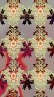 Renkli Bahar Teması eskiz kalıbı. Düz Çiçek Elementleri Tasarımı. Tarafsız ve gri renklerde çiçekler. Raster illüstrasyonu. Çiçekli çiçek deseni, suluboya..