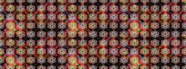 Kusursuz bir mahsul. Düz Çiçek Elementleri Tasarımı. Renkli Bahar Temalı Kusursuz Arkaplan. Raster Şirin kumaş deseni.