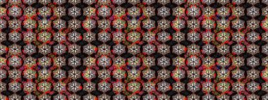 Kusursuz. Raster illüstrasyonu. Siyah ve kahverengi renkte çiçekler. Şirin çiçek elementleri..