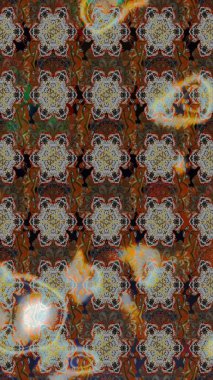 Raster illüstrasyonu. Suluboya tarzında kahverengi ve gri renklerde. Küçük çiçekli bahar deseni çiz.