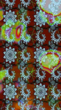 Raster illüstrasyonu. Küçük çiçekteki sevimli çiçek deseni. Raster deseni. Kahverengi ve nötr renklerde yaz çiçekleri.