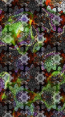 Düz Çiçek Elementleri Tasarımı. Raster illüstrasyonu. Gri ve siyah renkte zarif çiçekli suluboya. Renkli Bahar Teması çizim şablonu.