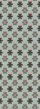 Vadinin gri ve siyah renkli çiçekleri. Soyut etnik raster çizim kalıbı. Çiçekler..