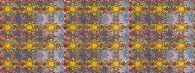 Beautiful fabric pattern. Raster illustration. Cute seamless floral print with spring flowers.