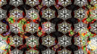 Raster illüstrasyonundaki çiçek desenli çizim. Siyah ve gri renkli çiçekler. Düz Çiçek Elementleri Tasarımı. Renkli Bahar Teması çizim şablonu.