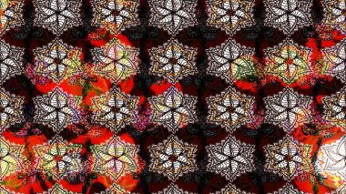 Modern gelişim, siyah ve kahverengi raster arka plan duvar kâğıdı illüstrasyonu, klasik çizgi çizgisi, desenli desenli çiçekler, çiçekli süsler. Çiçekli el, pürüzsüz desen..