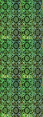 Yeşil ve gri renklerdeki altın desenli altın elementler. Arkaplan, kumaş, altın duvar kağıdı. Raster altın pürüzsüz desen. Düz elle çizilmiş vintage koleksiyonu.