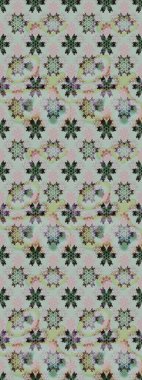 Çiçekler suluboya stilinde gri ve nötr renklerde. Raster illüstrasyonunda çiçek deseni çizimi.