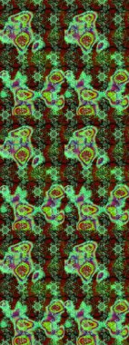 Raster. Güzel suluboya çiçekler, parlak resim ilham verici yeşil ve kahverengi çiçek desenli eskiz arka plan.