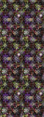 Raster illüstrasyonu. Çizim çiçek deseni duvar kâğıdı olarak kullanılabilir. Gri ve siyah renkte çiçekler.