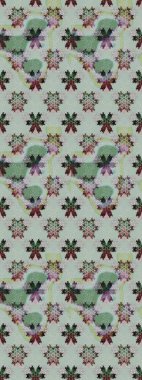 Suluboya tarzında gri renkli çiçekler. Raster illüstrasyonunda çiçek deseni çizimi.