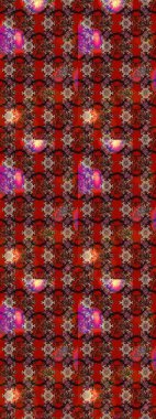 Kahverengi ve kırmızı renkte çiçekler. Renkli bahar temalı eskiz kalıbı. Düz Çiçek Elementleri Tasarım Raster illüstrasyonu. Çiçekli çiçek deseni, suluboya..