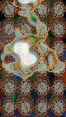 Çiçek. Taslak dekoratif arka plan, çiçek mandala. Raster illüstrasyonu. Gri ve kahverengi renklerde.