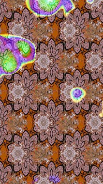 Moda baskıları için zarif bir şablon. Küçük çiçekte güzel bir desen. Küçük renkli çiçekler. Motley illüstrasyonu. Kahverengi ve nötr çiçekli bahar çiçekleri.