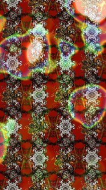 Kahverengi ve kırmızı renkte çiçekler. Elle boyanmış suluboya resim çizimi çiçekler ve bitkiler.