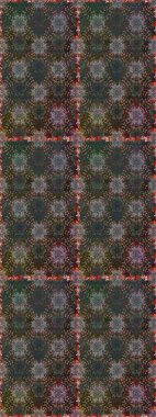 Raster illüstrasyonu. Çiçek. Kusursuz dekoratif arka plan, çiçek mandala. Gri ve kahverengi renklerde.