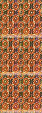 Kahverengi ve turuncu renklerde altın elementlerle kusursuz desen. Geleneksel oryantasyon süsü. Klasik klasik klasik arka plan. Kusursuz klasik raster altın desenli.