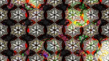 Çiçek ve yapraklı çiçek deseni. Küçük çiçekli şirin bir desen. Raster illüstrasyonu.