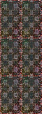 Raster illüstrasyonu. Çiçek. Kusursuz dekoratif arka plan, çiçek mandala. Gri ve kahverengi renklerde.