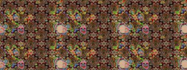 Davetiye ve kartpostal tasarımı için dekoratif çiçek unsurları. Tekstil için figür. Yapraklı çizim şekli. Şirin, zarif çiçekler Raster illüstrasyonu. Poster veya kapak için arkaplan.