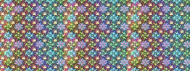 Kusursuz etnik tasarım. Yatak çarşafları, ceket, paket tasarımı, kumaş ve moda kavramları için tekstil baskısı. Çiçekleri, deniz kabukları, mandalaları ve suluboya efektleri olan deniz altyapısı.