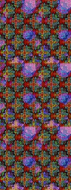 Düz Çiçek Elementleri Tasarımı. Zentangle soyut çiçekleri. Renkli Bahar Teması eskiz kalıbı. Güzel kumaş deseni. Karalama çiçeği. Raster illüstrasyonu.