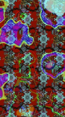 Çiçekli eskiz çizimi. Düz Çiçek Elementleri Tasarımı. Renkli Yaz Temalı eskiz kalıbı. Kırmızı ve mavi renkte çiçekler.