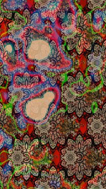 Çiçek desenli eskiz, yaz çiçekleri. Düz Çiçek Elementleri Tasarımı. Renkli Bahar Teması eskiz kalıbı. Bej ve kahverengi renkte çiçekler.