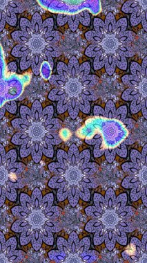 Klasik taslak çizimi. Çiçekli menekşe ve mavi çizim deseni. Raster çiçek izi..