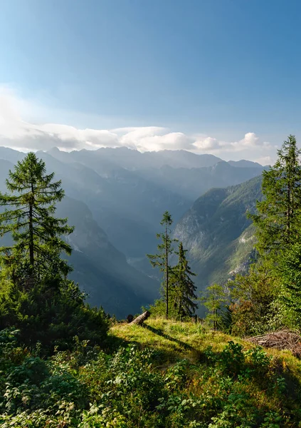 Una Splendida Vista Punto Vista Naturale Sulle Montagne Slovene Raggi — Foto Stock