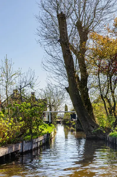 Ein Schöner Park Mit Einem Wasserkanal Für Boote Einem Historischen — Stockfoto