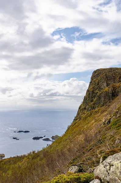 Вид Вершини Гори Норвегії Вид Кількох Невеликих Островів Морі Чудове — стокове фото