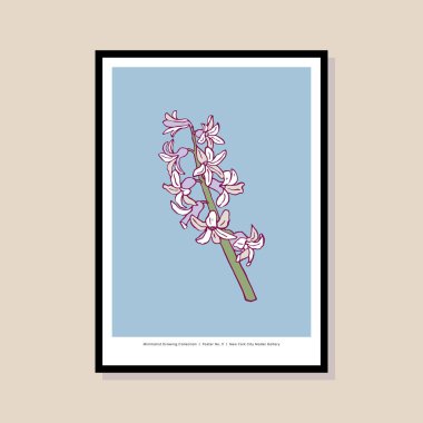 Poster tasarımı, afişler, marka kimliği, ambalaj iç tasarımı için minimal botanik çizimi