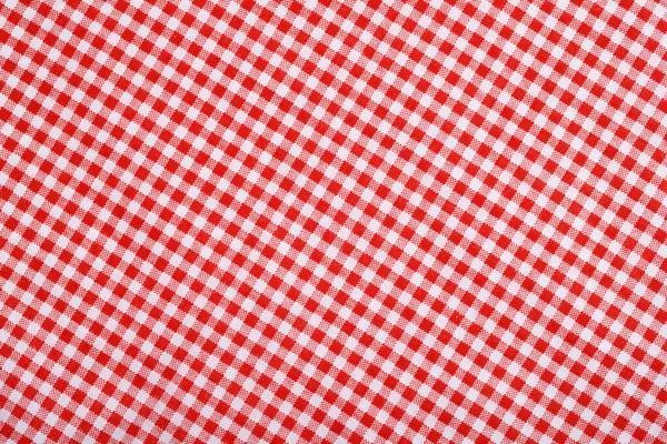 Piros Fehér Kockás Asztalterítő Háttér — Stock Fotó
