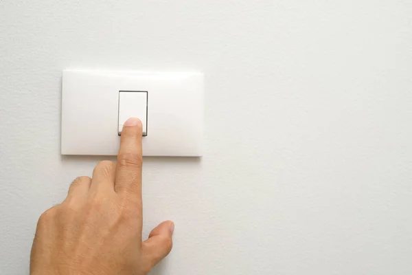 Turn on-off the light switch. to save electricity