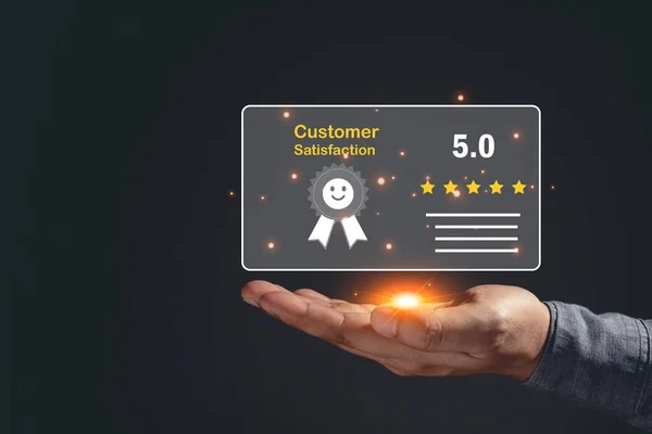 Infographics Icons Rating Form Customer Satisfaction Level — Stock Photo, Image