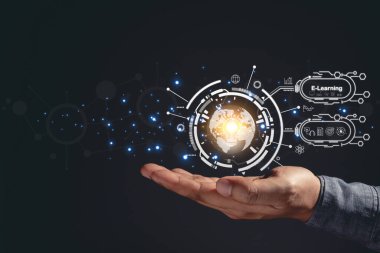 Bilgisayar Dijital Teknolojisi Üniversite Öğrencileri Fakültesi Online Eğitim Bilgileri ve simgeleri