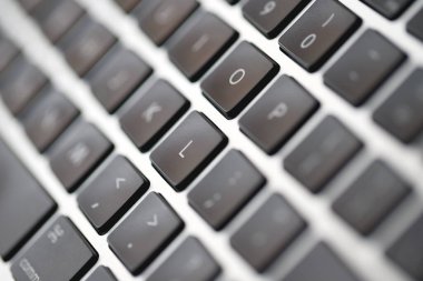 Siber koruma kavramına sahip dizüstü bilgisayarda klavye