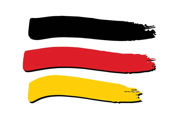Deutschland Fahne Mit Farbigen Handgezeichneten Linien Vektorformat — Stockvektor