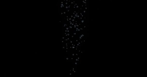 水泡向上漂浮 空气气泡 淡海水底 — 图库视频影像
