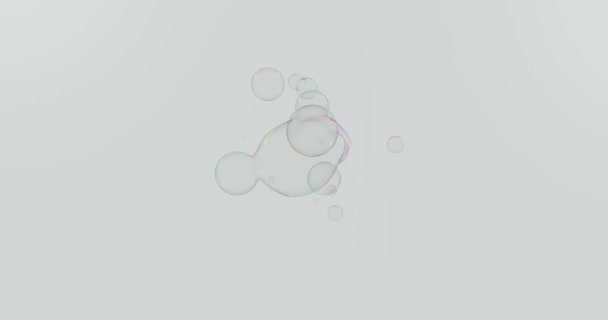 Iridescent Bubbles Translucent Soap Bubbles — Stock Video