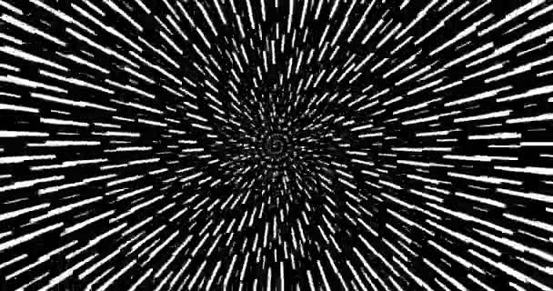 Гіпнотичний Чорно Білий Спіральний Візерунок Оптичної Ілюзії Анотація — стокове відео