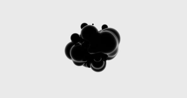 一种黑色液体金属球的动画 商业展示背景下的金属球形变3D渲染动画 — 图库视频影像